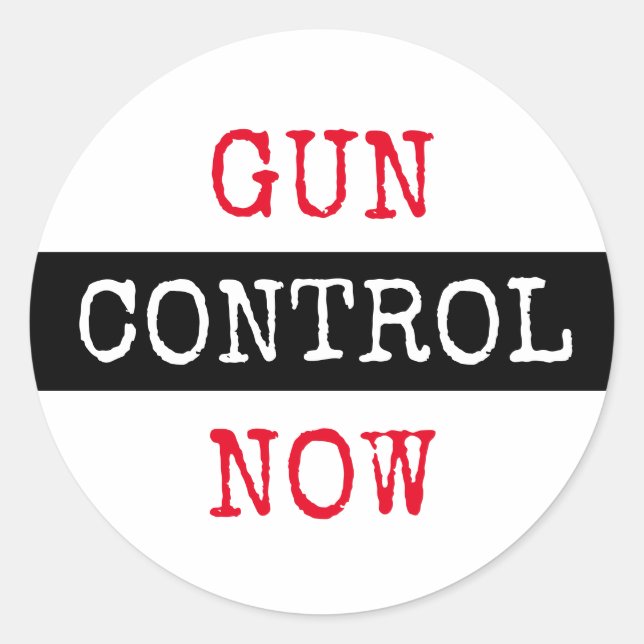 Gun Control Now Button Classic Round Sticker (Front)