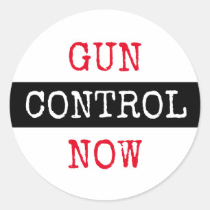 Gun Control Now Button Classic Round Sticker