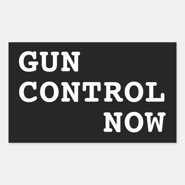 Gun Control Now, custom background colour Rectangular Sticker (Front)