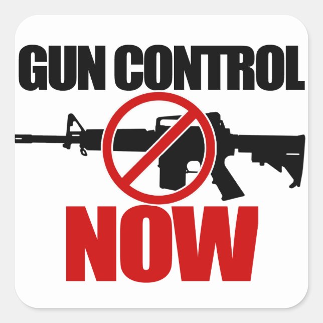 Gun Control NOW! Square Sticker (Front)