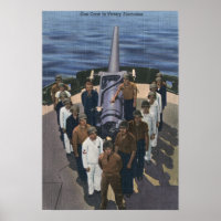 Gun Crew in Victory Formation - US Navy