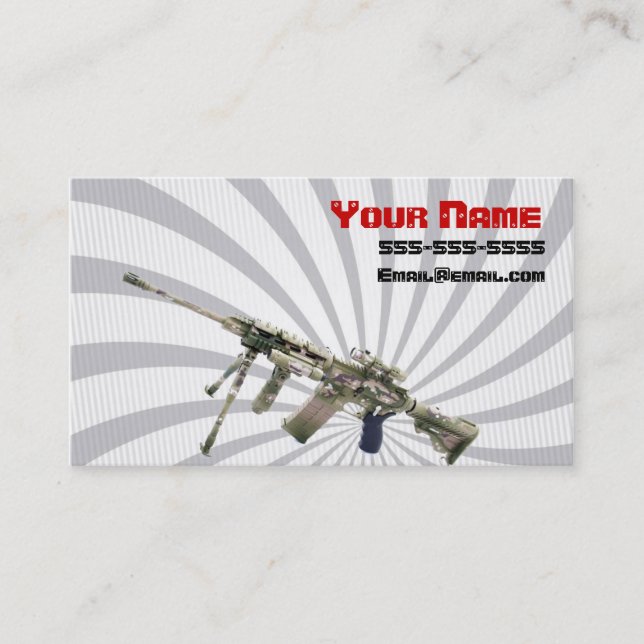 Gun dealer business card (Front)