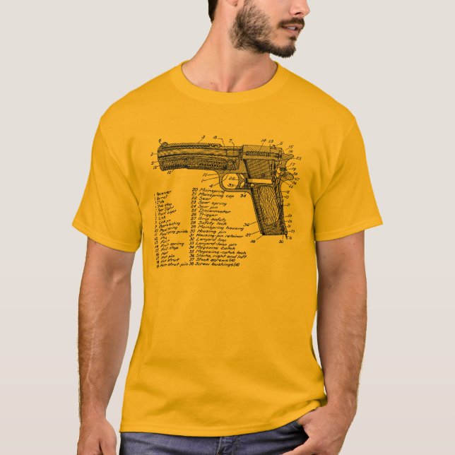 Gun Diagram V2 T-Shirt (Front)