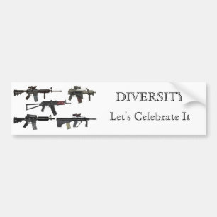 Gun Diversity Bumper Sticker