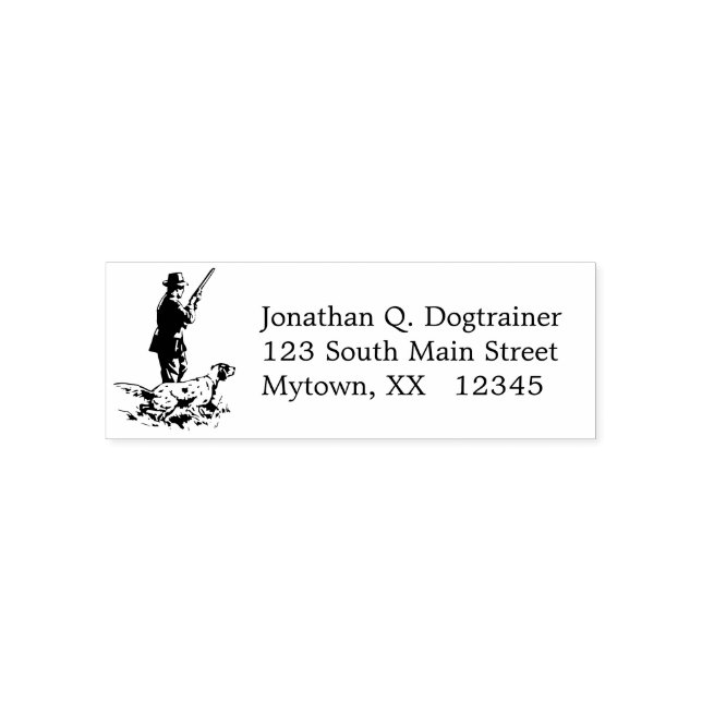Gun Dog and Hunter Return Address Self-inking Stamp (Design)