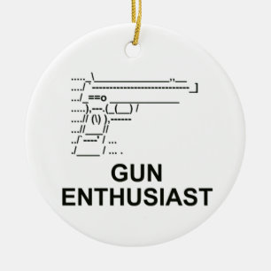 Gun Enthusiast Ceramic Tree Decoration