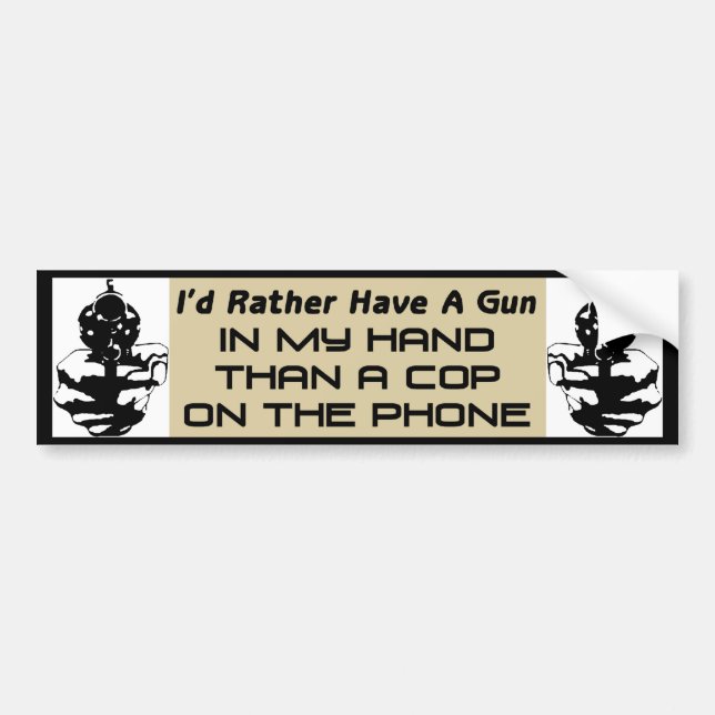 Gun In My Hand! Bumper Sticker (Front)