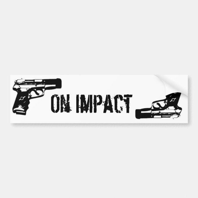 Gun logo bumper sticker (Front)
