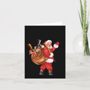 Gun Lover Santa Deck The Halls Shooting Card