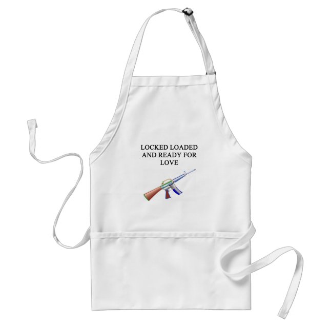 gun lover's joke standard apron (Front)