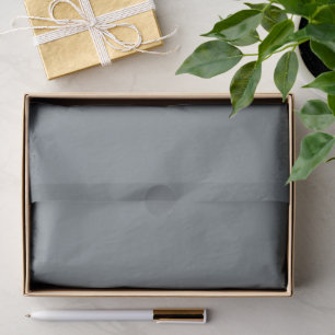 Gun Metal Steel Grey Solid Colour Tissue Paper