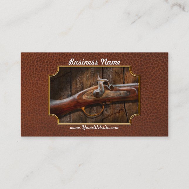 Gun - Musket - London Armoury Business Card (Front)