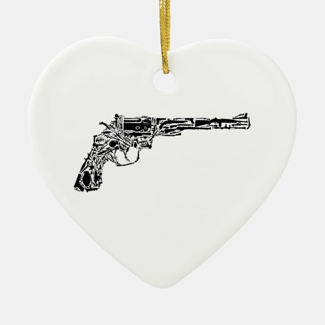 Gun of Guns Ceramic Tree Decoration (Front)