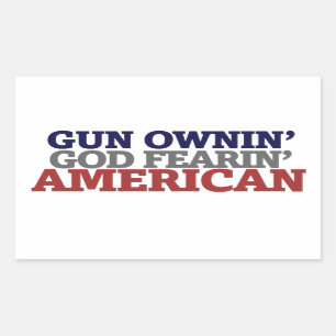 Gun Owner and AMERICAN Rectangular Sticker