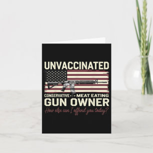 Gun Owner Usa Flag Amendment Conservative Gift Card