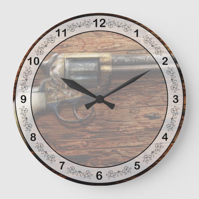 Gun- Police - True Grit Large Clock (Front)
