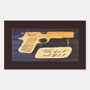Gun Rectangular Sticker