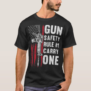 Gun Safety Rule 1 Pro 2nd Amendment AR 15 American T-Shirt
