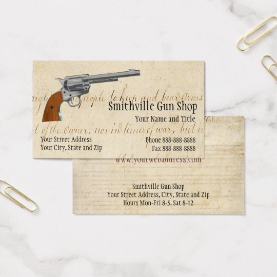 Gun Shop Business Card
