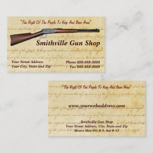 Gun Shop Collector Business Card