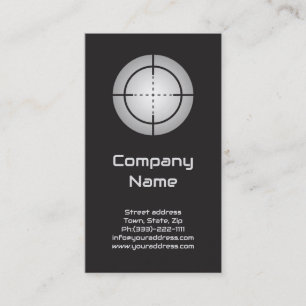 Gun Shop Target Point Black Business Card
