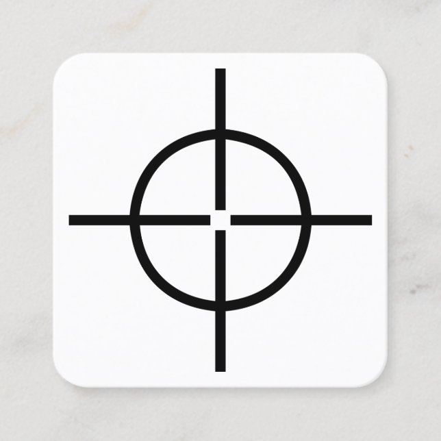 Gun Sight Square Business Card (Front)