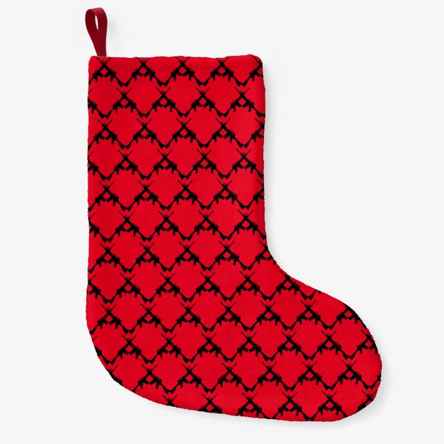 Gun Small Christmas Stocking (Front)