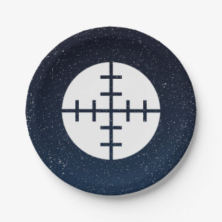 Gun Targets Pictograph Paper Plate