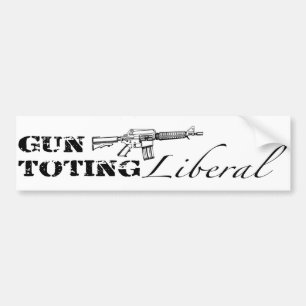 Gun Toting Liberal Bumper Sticker