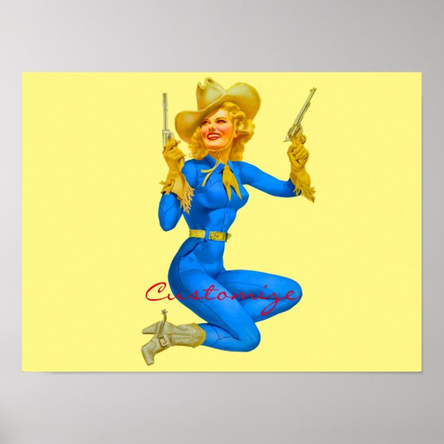 Gun-toting Pin-up Cowgirl Thunder_Cove Poster (Front)