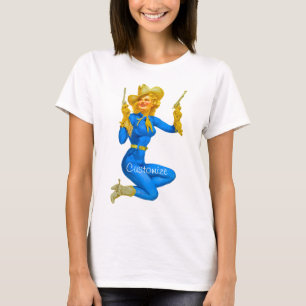 Gun-toting Pin-up Cowgirl Thunder_Cove T-Shirt