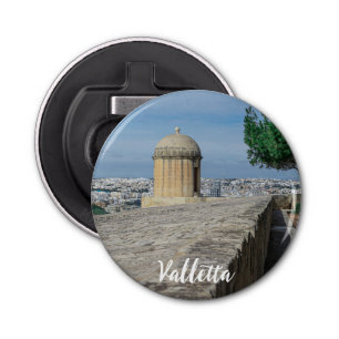 Gun turret on old city walls in Valletta, Malta Bottle Opener