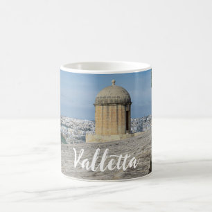 Gun turret on old city walls in Valletta, Malta Coffee Mug