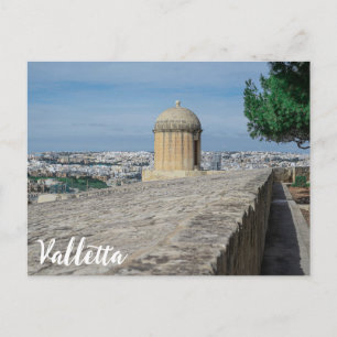 Gun turret on old city walls in Valletta, Malta Postcard