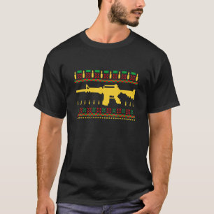 Gun Ugly Dad Uncle Gun Christmas T-Shirt