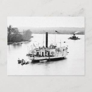 Gunboat Commodore Perry: 1860s Postcard