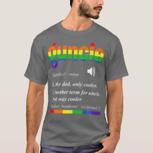 Guncle Gay Uncle  Brother Fabulous Family Pride Di T-Shirt