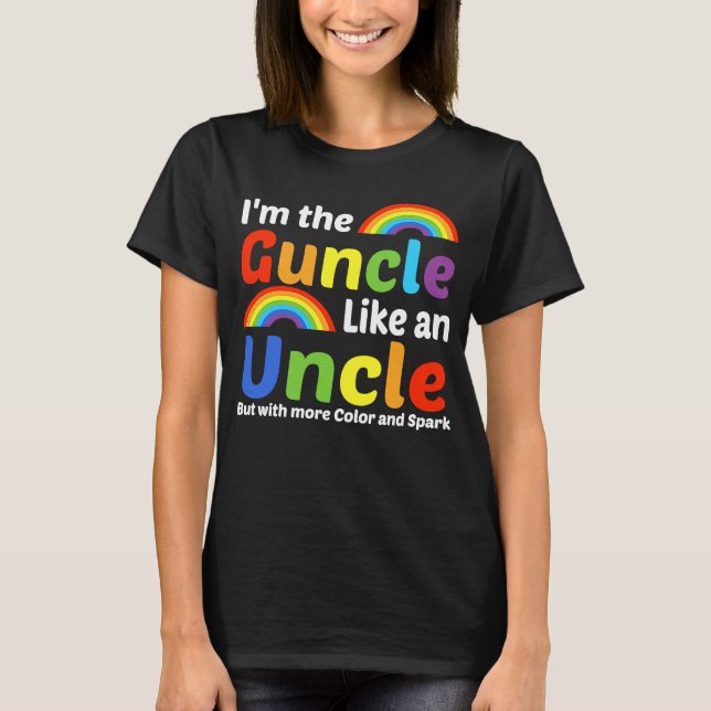 Guncle Gay Uncle Pride Color Rainbow  1 T-Shirt (Front)
