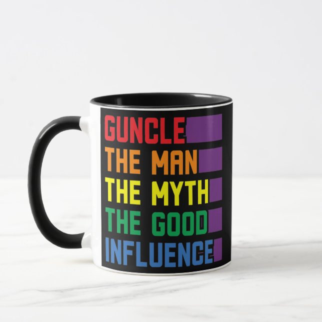 Guncle The Man The Myth The Good Influence Pride Mug (Left)