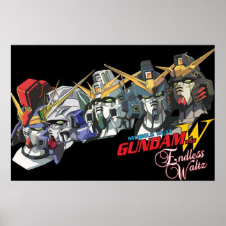 Gundam Wing Endless Waltz All five Poster