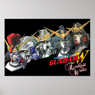 Gundam Wing Endless Waltz All five Poster