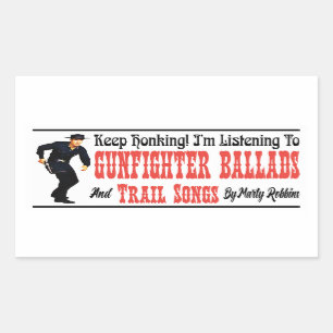 Gunfighter Ballads and Trail Songs Rectangular Sticker