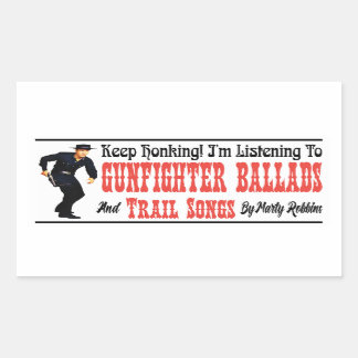 Gunfighter Ballads and Trail Songs Rectangular Sticker