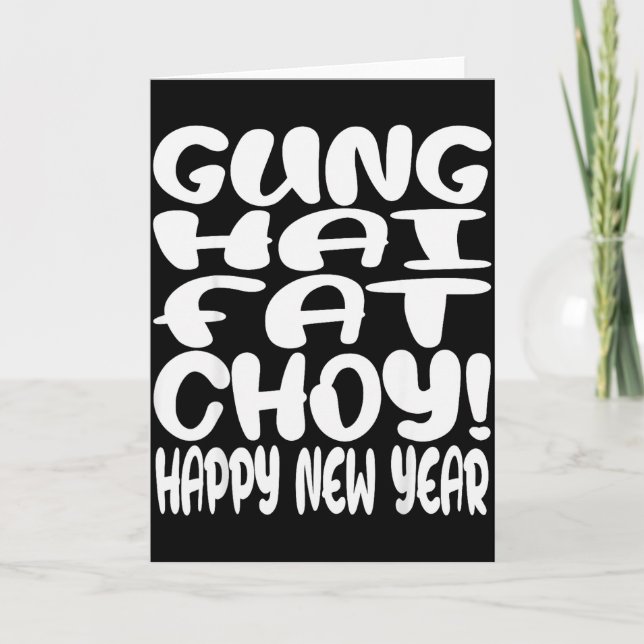 Gung Hai Fat Choy Lunar New Year Chinese Zodiac  Card (Front)