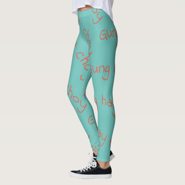 Gung hay fat choy Chinese new year Leggings (Left)