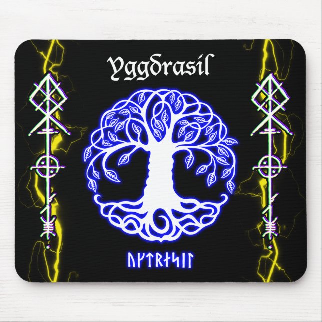 Gungnir Odin Spear thunder / Iggdrasil Mouse Mat (Front)
