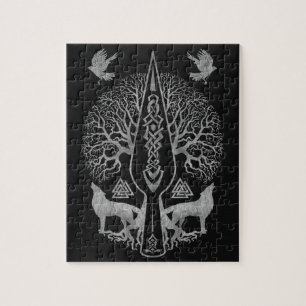 Gungnir - Spear of Odin and Tree of life  - Jigsaw Puzzle