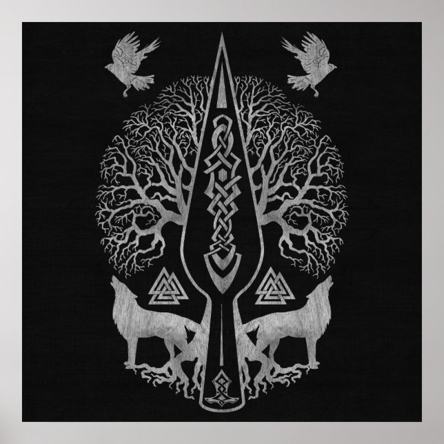 Gungnir - Spear of Odin and Tree of life  - Poster (Front)