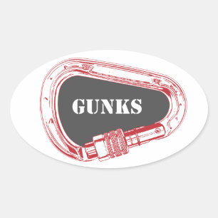Gunks Climbing Carabiner Oval Sticker