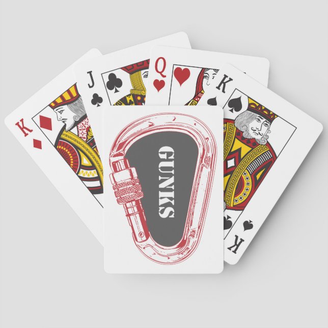 Gunks Climbing Carabiner Playing Cards (Back)